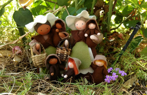 Handmade Mother Earth with Baby Seed Doll Set by Ambrosius – Eco-Friendly Wool Felt Waldorf Toy from Eco Flower Fairies LLC