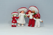 Mushroom Family (handmade bendable felt doll set) - Eco Flower Fairies LLC - Waldorf Doll Shop - Handmade by Ambrosius