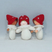 Mushroom Family (handmade bendable felt doll set) - Eco Flower Fairies LLC - Waldorf Doll Shop - Handmade by Ambrosius