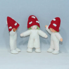 Mushroom Family (handmade bendable felt doll set) - Eco Flower Fairies LLC - Waldorf Doll Shop - Handmade by Ambrosius