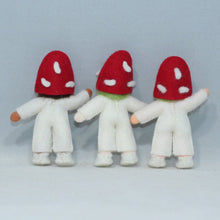 Mushroom Family (handmade bendable felt doll set) - Eco Flower Fairies LLC - Waldorf Doll Shop - Handmade by Ambrosius