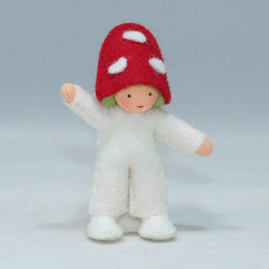 Mushroom Family (handmade bendable felt doll set) - Eco Flower Fairies LLC - Waldorf Doll Shop - Handmade by Ambrosius