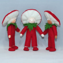 Mushroom Family (handmade bendable felt doll set) - Eco Flower Fairies LLC - Waldorf Doll Shop - Handmade by Ambrosius