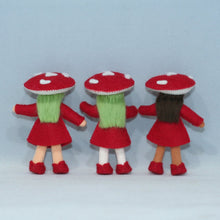 Mushroom Family (handmade bendable felt doll set) - Eco Flower Fairies LLC - Waldorf Doll Shop - Handmade by Ambrosius