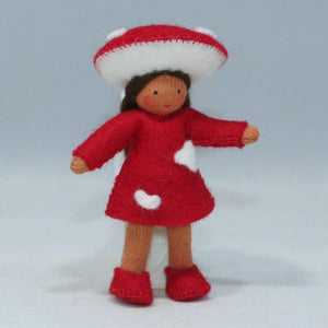 Mushroom Family (handmade bendable felt doll set) - Eco Flower Fairies LLC - Waldorf Doll Shop - Handmade by Ambrosius