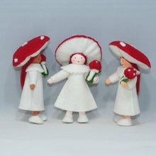 Mushroom Family (handmade bendable felt doll set) - Eco Flower Fairies LLC - Waldorf Doll Shop - Handmade by Ambrosius