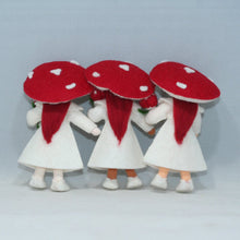 Mushroom Family (handmade bendable felt doll set) - Eco Flower Fairies LLC - Waldorf Doll Shop - Handmade by Ambrosius