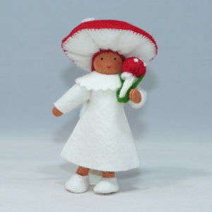 Mushroom Family (handmade bendable felt doll set) - Eco Flower Fairies LLC - Waldorf Doll Shop - Handmade by Ambrosius