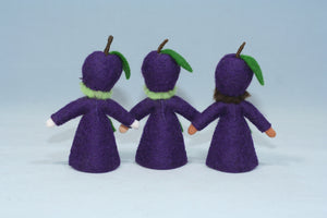 Plum Fairy (handmade decorative felt doll) - Eco Flower Fairies LLC - Waldorf Doll Shop - Handmade by Ambrosius