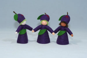 Plum Fairy (handmade decorative felt doll) - Eco Flower Fairies LLC - Waldorf Doll Shop - Handmade by Ambrosius