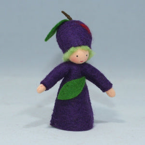 Plum Fairy (handmade decorative felt doll) - Eco Flower Fairies LLC - Waldorf Doll Shop - Handmade by Ambrosius