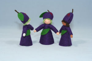 Plum Fairy (handmade decorative felt doll) - Eco Flower Fairies LLC - Waldorf Doll Shop - Handmade by Ambrosius