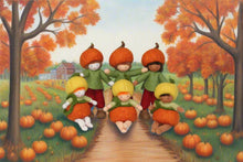 Pumpkin Siblings (handmade bendable doll set) - Eco Flower Fairies LLC - Waldorf Doll Shop - Handmade by Ambrosius