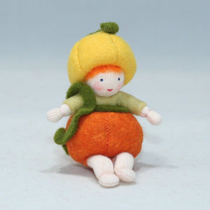 Pumpkin Siblings (handmade bendable doll set) - Eco Flower Fairies LLC - Waldorf Doll Shop - Handmade by Ambrosius