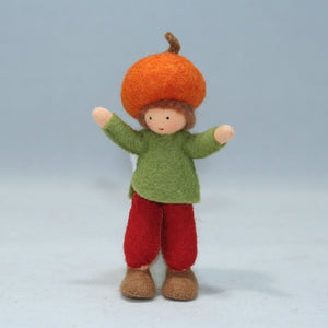 Pumpkin Siblings (handmade bendable doll set) - Eco Flower Fairies LLC - Waldorf Doll Shop - Handmade by Ambrosius