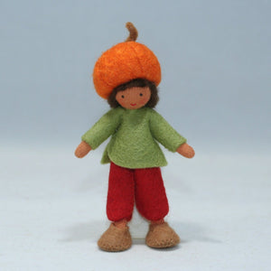 Pumpkin Siblings (handmade bendable doll set) - Eco Flower Fairies LLC - Waldorf Doll Shop - Handmade by Ambrosius