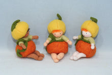 Pumpkin Siblings (handmade bendable doll set) - Eco Flower Fairies LLC - Waldorf Doll Shop - Handmade by Ambrosius