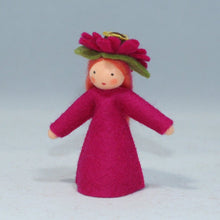 Zinnia Fairy (handmade decorative felt doll) - Eco Flower Fairies LLC - Waldorf Doll Shop - Handmade by Ambrosius