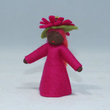 Zinnia Fairy (handmade decorative felt doll) - Eco Flower Fairies LLC - Waldorf Doll Shop - Handmade by Ambrosius