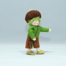 Naturekin World - Earth Child Doll – 3.5" Handmade Felt Waldorf Decoration by Ambrosius