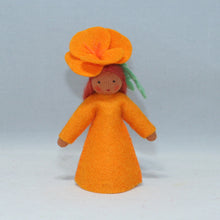 Golden Poppy Fairy (3" handmade decorative felt doll)