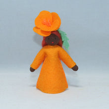 Golden Poppy Fairy (3" handmade decorative felt doll)