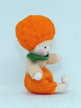Orange Baby (2.5" miniature bendable hanging felt doll)