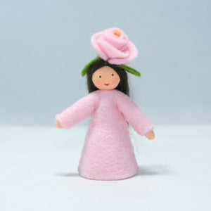 Handmade Rose Fairy Doll by Ambrosius – Eco-Friendly Wool Felt Waldorf Toy from Eco Flower Fairies LLC