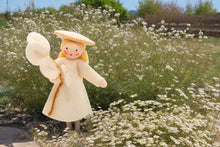 Silver Dollar Fairy (3" miniature standing felt doll, holding fruit)