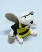 Bee Baby (miniature bendable hanging felt doll, with apron) - Eco Flower Fairies LLC - Waldorf Doll Shop - Handmade by Ambrosius