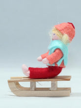 Girl on Sleigh | Waldorf Doll Shop | Eco Flower Fairies | Handmade by Ambrosius