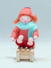 Girl on Sleigh | Waldorf Doll Shop | Eco Flower Fairies | Handmade by Ambrosius