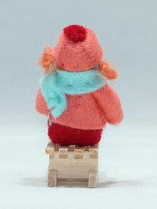 Girl on Sleigh | Waldorf Doll Shop | Eco Flower Fairies | Handmade by Ambrosius