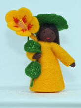 Nasturtium Fairy (2.5" handmade decorative felt doll)