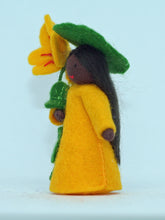 Nasturtium Fairy (2.5" handmade decorative felt doll)