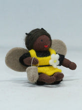 Bee Baby (miniature bendable hanging felt doll, with apron) - Eco Flower Fairies LLC - Waldorf Doll Shop - Handmade by Ambrosius