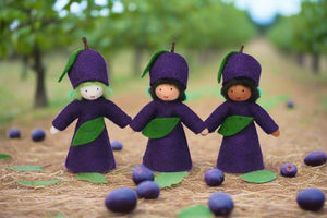 Plum Fairy (handmade decorative felt doll) - Eco Flower Fairies LLC - Waldorf Doll Shop - Handmade by Ambrosius