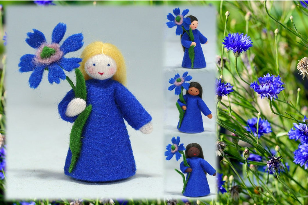 Cornflower Fairy | Waldorf Doll Shop | Eco Flower Fairies | Handmade by Ambrosius