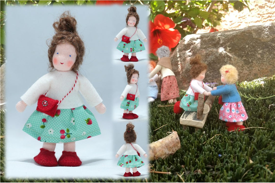 Waldorf Girl Doll (brown hair) | Waldorf Doll Shop | Eco Flower Fairies | Handmade by Ambrosius