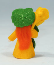 Nasturtium Fairy (2.5" handmade decorative felt doll)