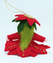 Poinsettia Princess Doll – 2.5" Handmade Felt Waldorf Decoration by Ambrosius