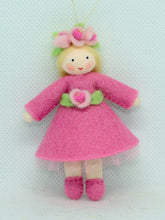 Spring Princess (2.5" miniature bendable hanging felt doll)