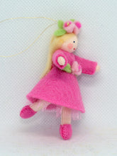 Spring Princess (2.5" miniature bendable hanging felt doll)