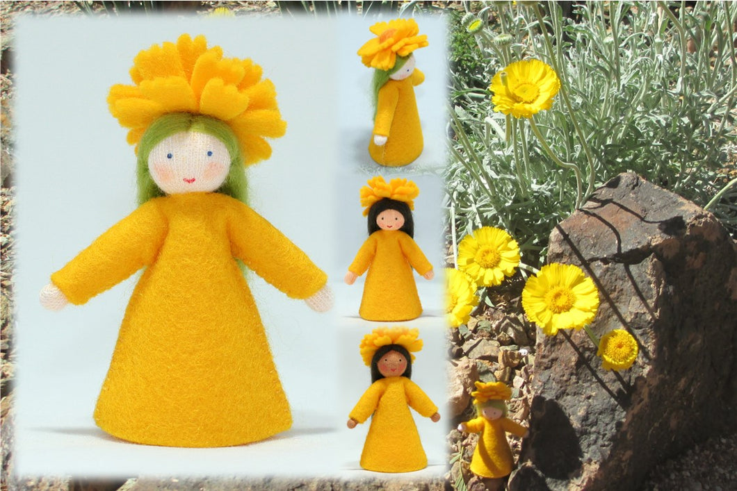 Desert Marigold Fairy | Waldorf Doll Shop | Eco Flower Fairies | Handmade by Ambrosius