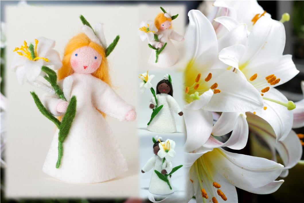 Easter Lily Fairy | Waldorf Doll Shop | Eco Flower Fairies | Handmade by Ambrosius