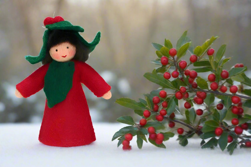 Holly Berry Prince | Waldorf Doll Shop | Eco Flower Fairies | Handmade by Ambrosius